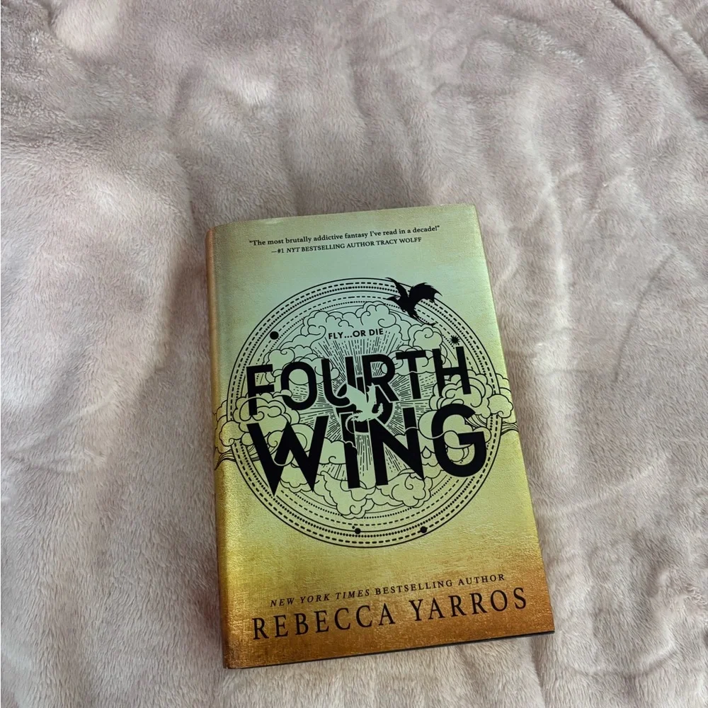 Fourth Wing by Rebecca Yarros - Gold Ombre Hardcover